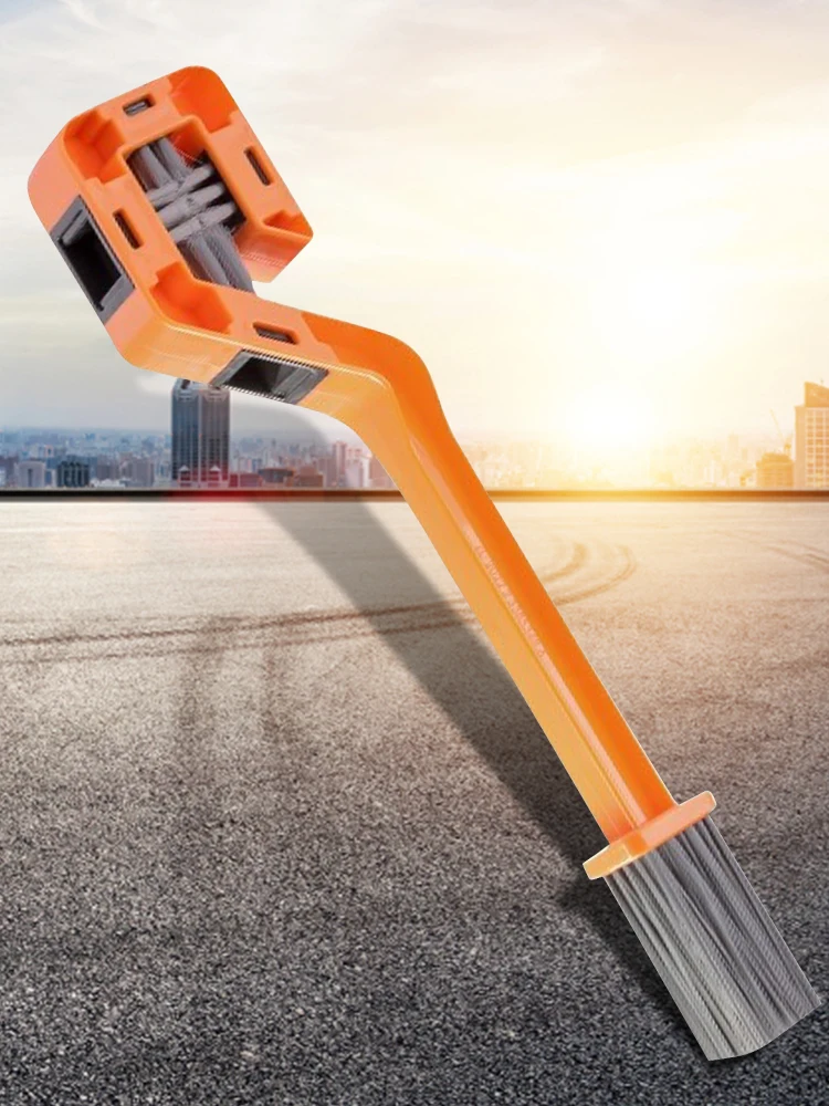 Щетка для чистки мотоциклетной цепи с двойной головкой, очиститель велосипедной цепи, многофункциональный портативный очиститель для мотоцикла, велосипеда