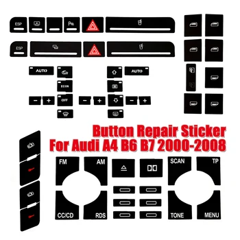 Voor Audi A4 B6 B7 Reparatie Sticker 2000 Tot 2008 Schakelaar Ruitbediening Knop Reparatie Kit Voor Dashboard Panel ESP Alarm klimaat Knop