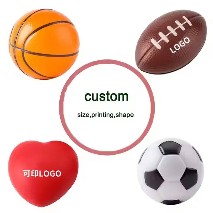 Pelota antiestrés de PU con logotipo personalizado, terapia de manos, juguetes antiestrés, aparatos relajantes para apretar, regalos divertidos, Pelota Antiestrés Para