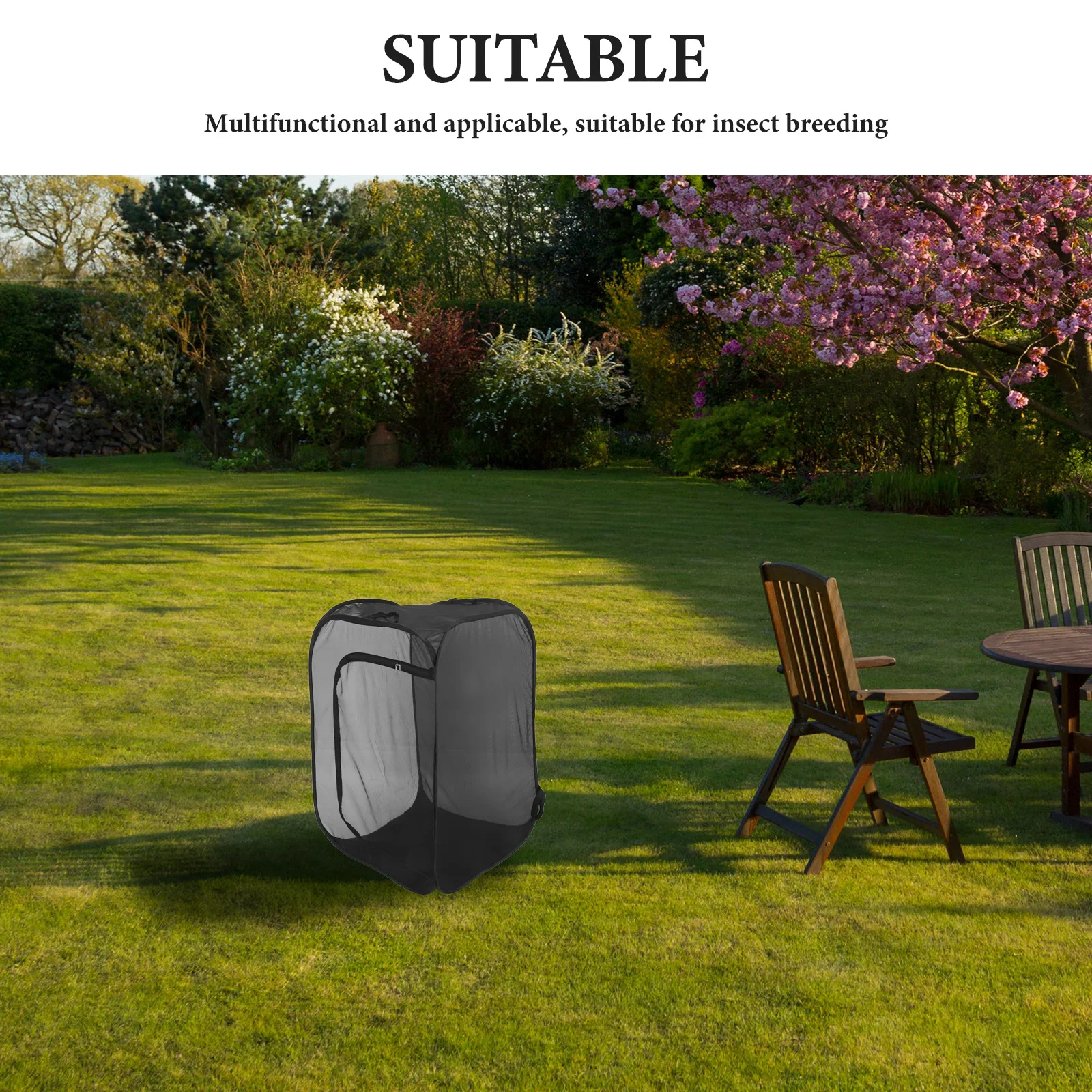 

Insect Rearing Cage Foldable Butterfly Mesh Enclosure Portable Pop-Up Terrarium For Indoor Outdoor Observation