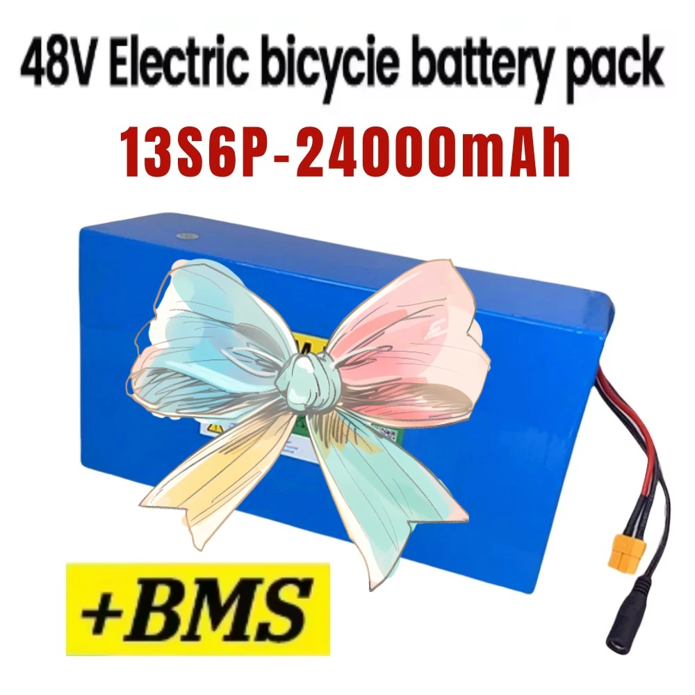 

100% new 48V 24000mAh 13S6P Li-ion Battery Pack 2000W Citycoco Motorized Scooter Battery Built In 50A BMS+54.6V Charger