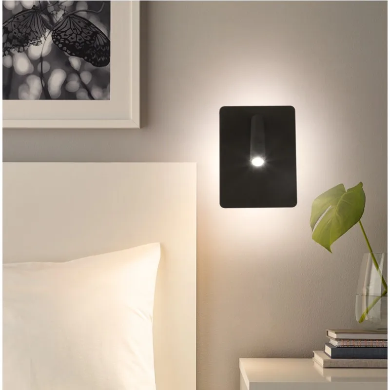 Dual Switch Luminous LED Wall Light Bedroom Bedside Light Adjustable Nordic Living Room Corridor Aisle Wall Lamp