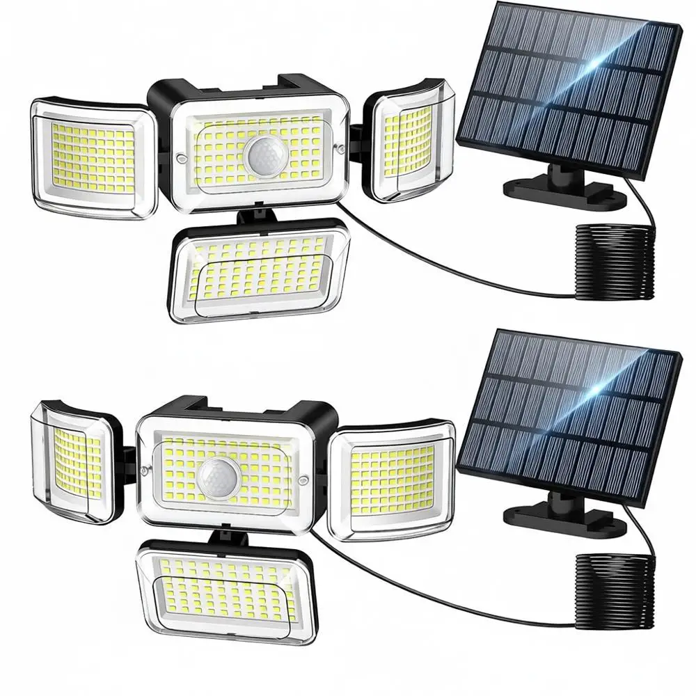 

Светодиодные уличные светильники с датчиком движения и пультом управления, водонепроницаемые, 2 шт. в комплекте