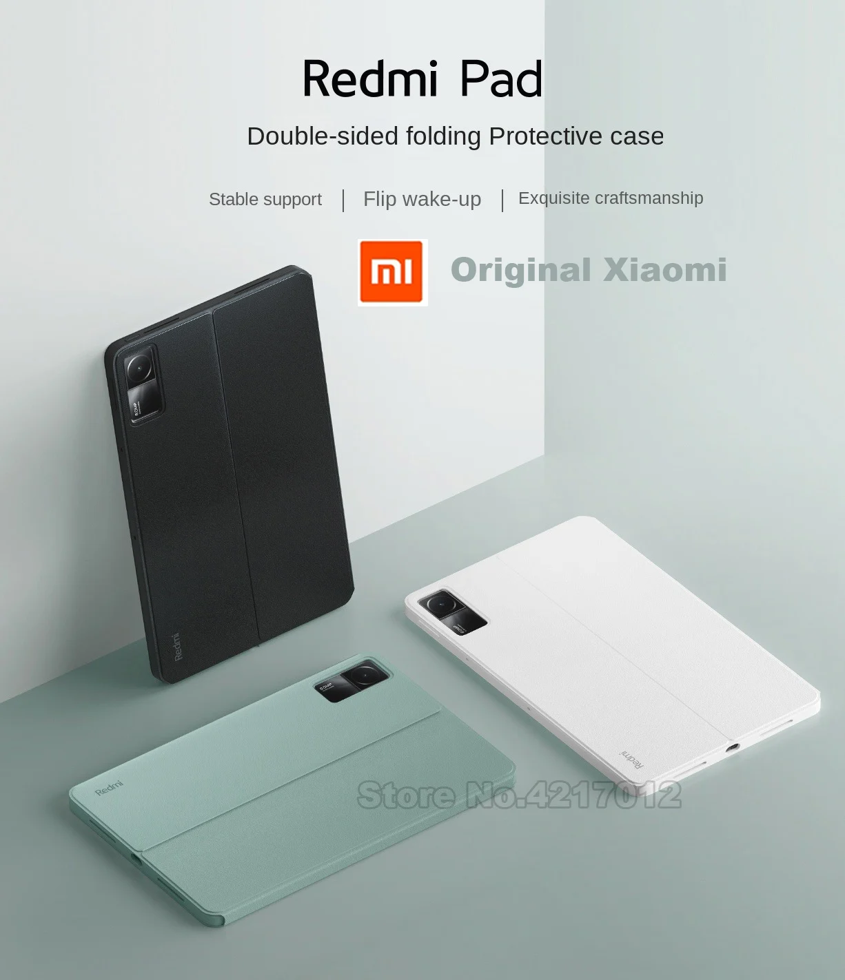 الأصلي شاومي Redmi الوسادة حافظة ذكية جلدية + المطاط الإطار فوليو الوجه حامل غطاء لوحي ل Redmi الوسادة 2022 حماية كاملة