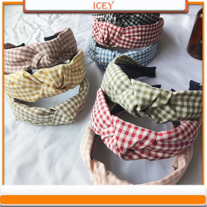 1pc Bow Headwear Academy Style Knot Wide Edge Cross Anti Slip Headband for Women\'s Fabric Headband Hair Accessories