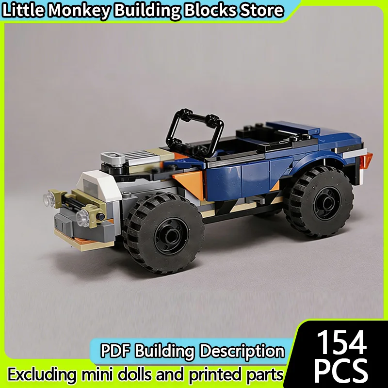 Speed Racing Car Model MOC Building Bricks Jungle Off-Road Vehicle Modular Technology Children Holiday Gifts Assemble Toys Suit