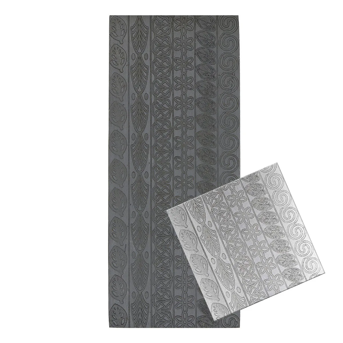 Durston Multi Pattern Plate Leaf-Swirl 6 Designs in 1 Jewelry Texture Making Forming Plate for Rings & Thin Bands