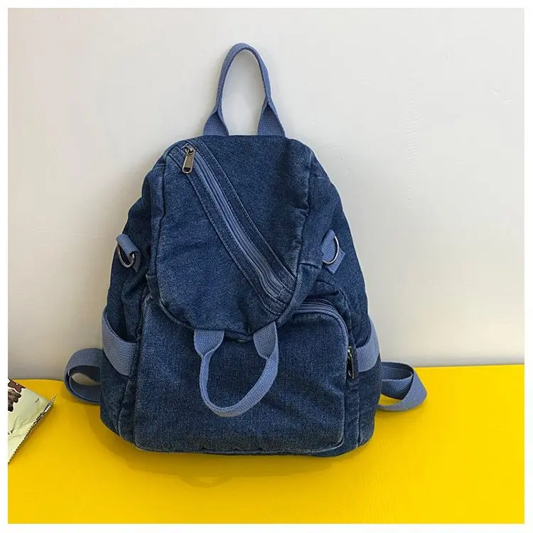 데님 여성 배낭 대용량 학교 가방 대학생 여행 숙녀 손 가방 다기능 여성 숄더 가방 가방