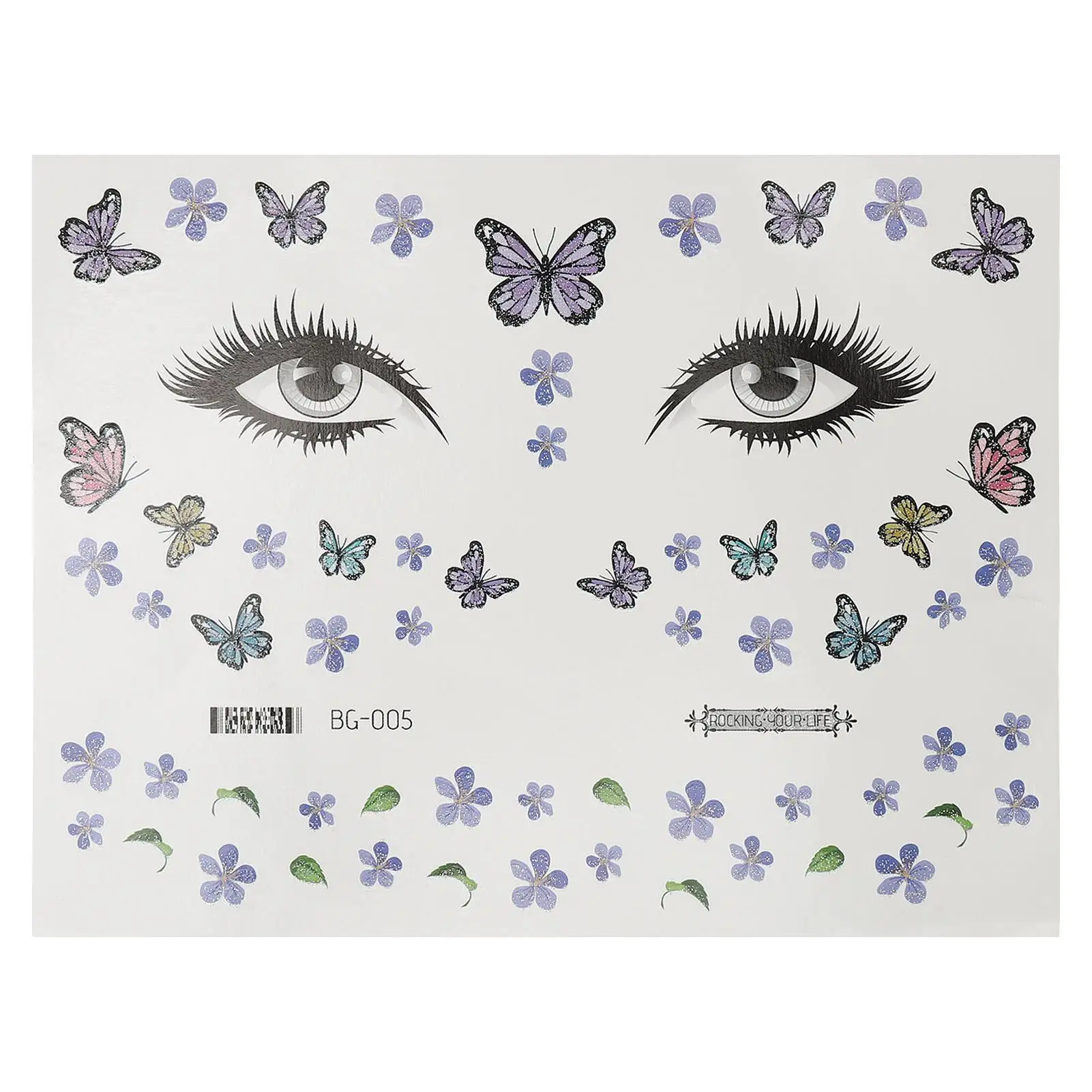 Autocollants de tatouage temporaire pour le visage, retrait facile, motifs vifs longue durée, couleurs vives, parfaits pour la fête d'halloween