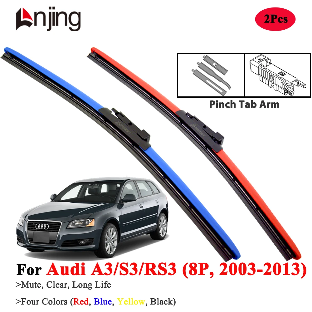 

LNJING Wiper Blades For Audi A3 S3 RS3 8P 2003-2013