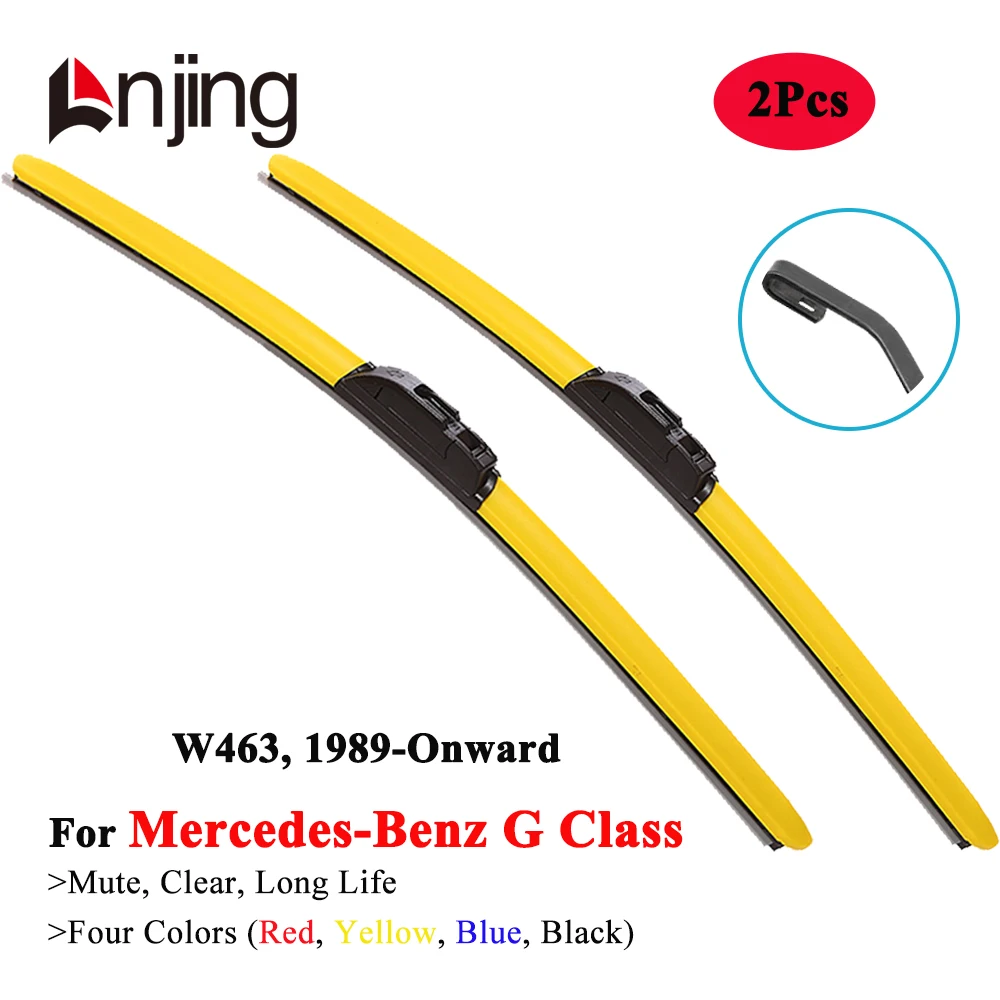 

LNJING Colorful Wiper Blades For Mercedes Benz G Class W463 G200 G230 G250 G270 G280 G300 G320 G350 G400 G500 G55 G63 G65 AMG