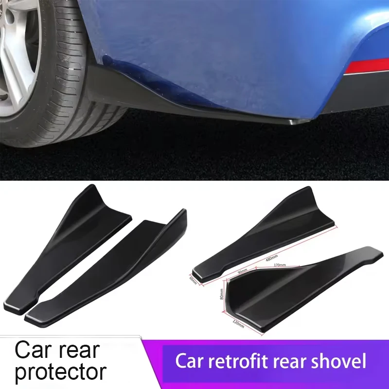 Automotive Parts Modification Universal Rear Corner Protection Plate 48cm Glossy Black Car Rear Corner