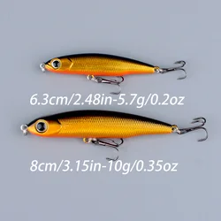 Señuelo minnow hundimiento lento para lucio con anzuelo triple