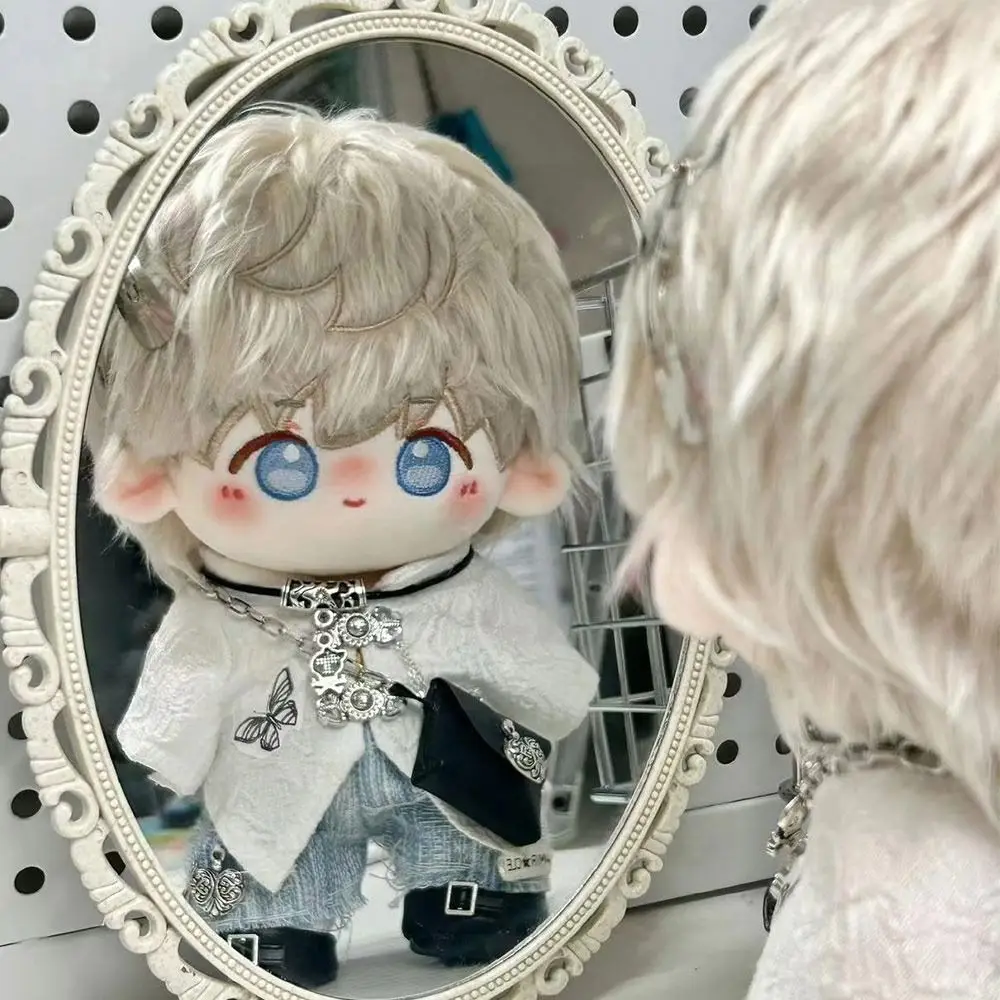 Creative 20CM Doll Clothes White Blue Playing House Doll Blouse Pants Suit Changing Dress Game Photo Prop Mini School Suit Gift