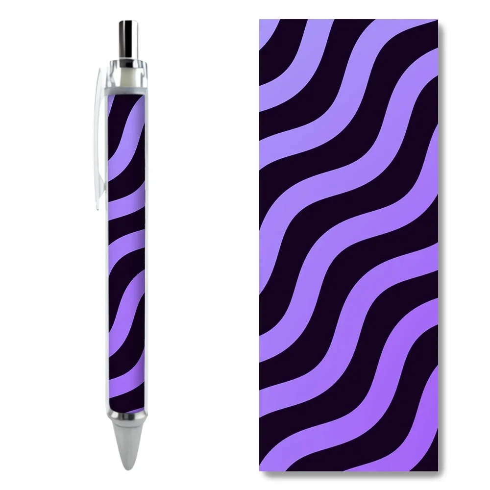 2/4PCS Black Purple Wave Curve Ripple Graffiti Gel Pens Customizable Abstract Art Stationery HD Patterns Caneta School Kids Gift