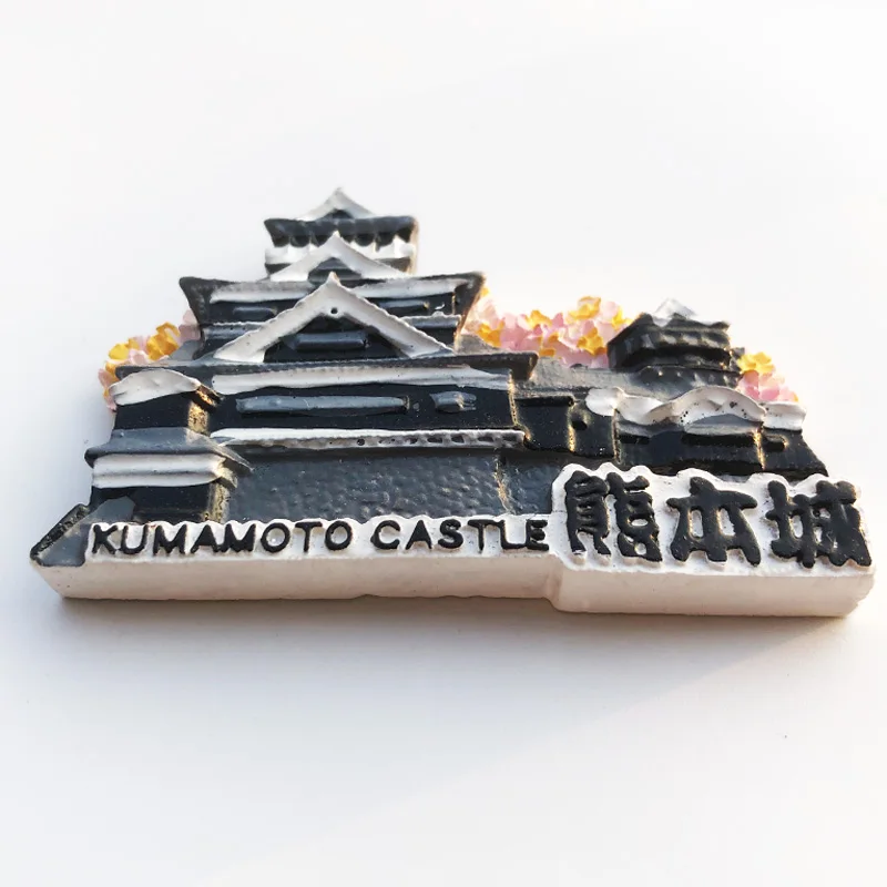 Kumamoto City 3D refrigerator magnet tourist souvenirs Refrigerator magnet decoration supplies collection arts and crafts gifts