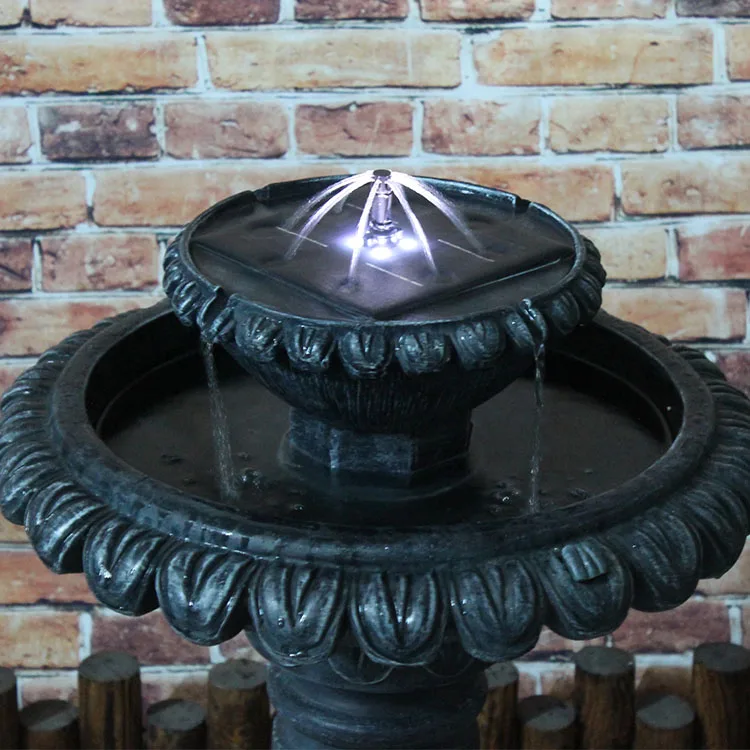 Bronze Garden Water Birdbath Fountains Outdoor with Birdbath