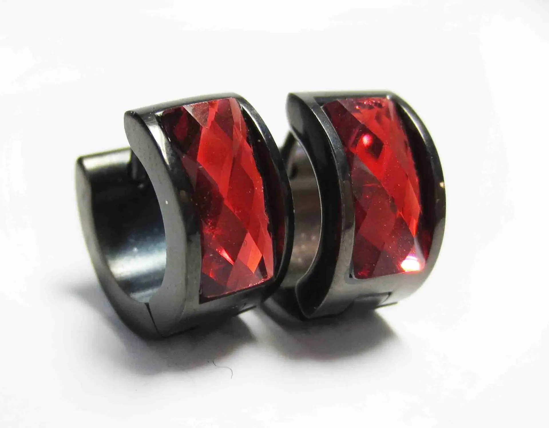 1Pair Stainless Steel Huggie Hoop Earring Women Jewelry Men Earrings 14 Colors Crystal Hoop Earrings Mix Styles