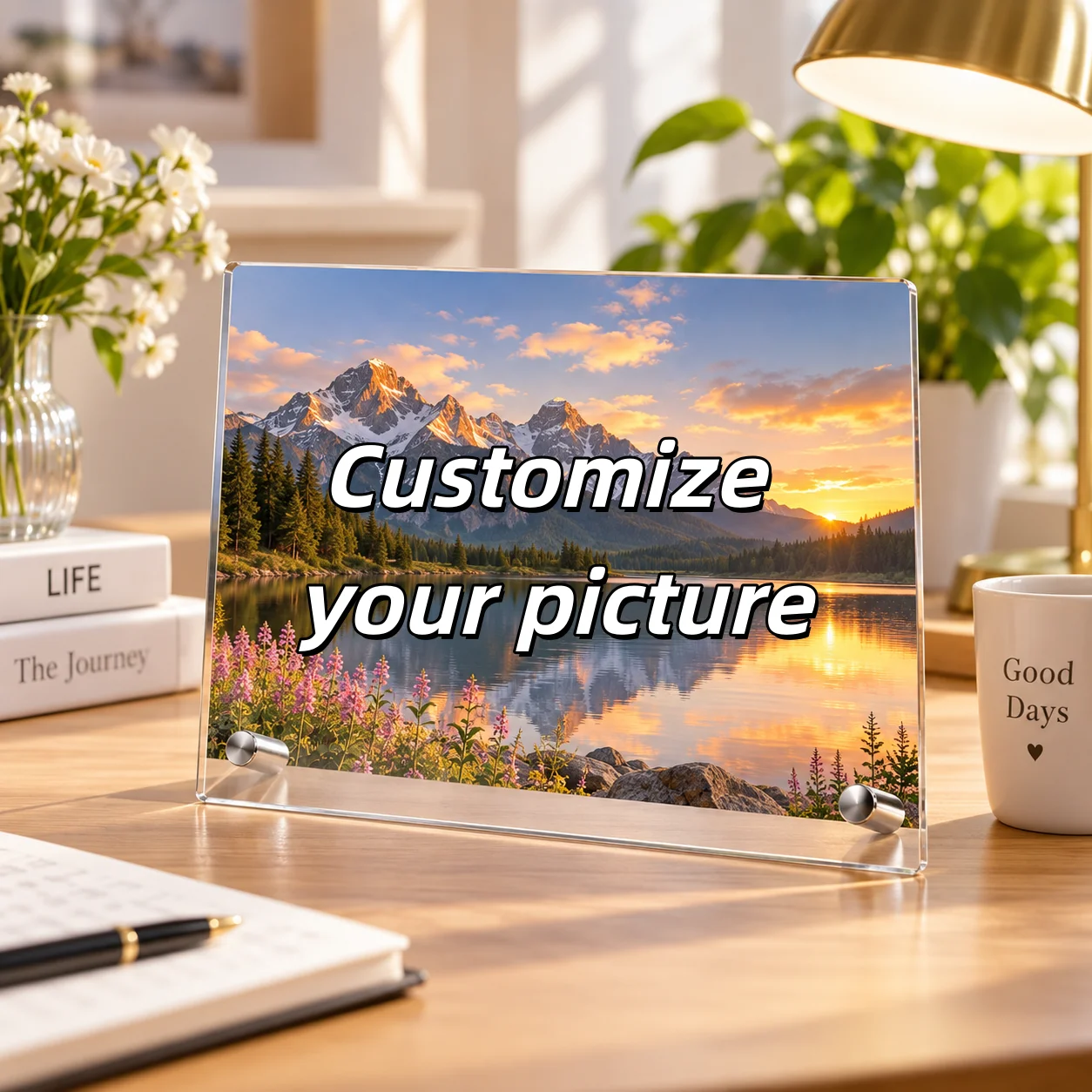 Home Office Desks - Calendário de mesa em acrílico personalizado