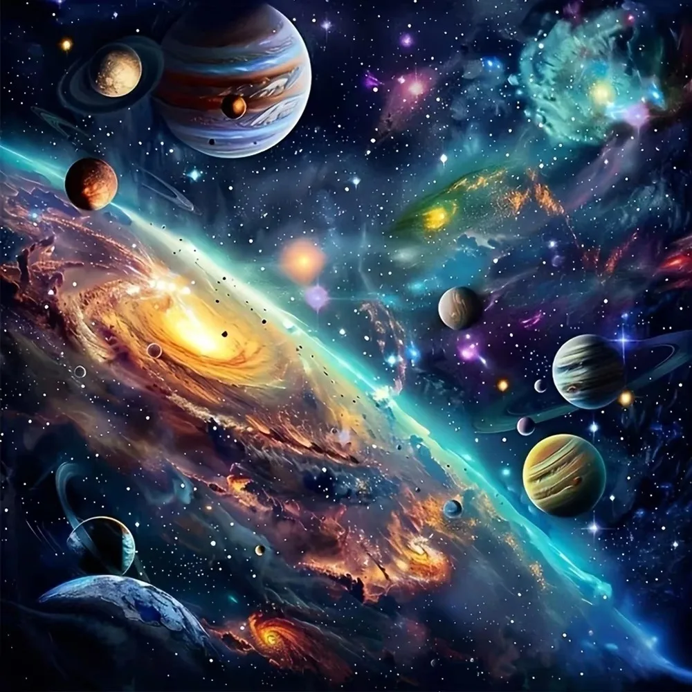 500/1000 Pcs Cosmic Galaxy Planet Jigsaw Puzzle Home Decor Adults Puzzle Games Family Fun Puzzles Educational Toys for Adults