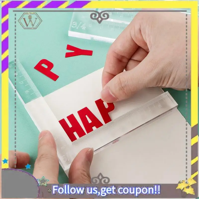 

New 7Pcs/Set Paper Card Corners Helpers Positioning Tools Kit Scrapbooking Acrylic Rulers To Make Lining Up Card Layers Kit