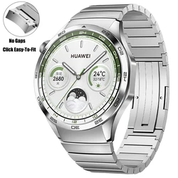 Official Metal Steel Strap For HUAWEI WATCH GT 4 46mm GT4 No Gaps Link Bracelet Replacement Smartwatch Band Wristband Accessorie