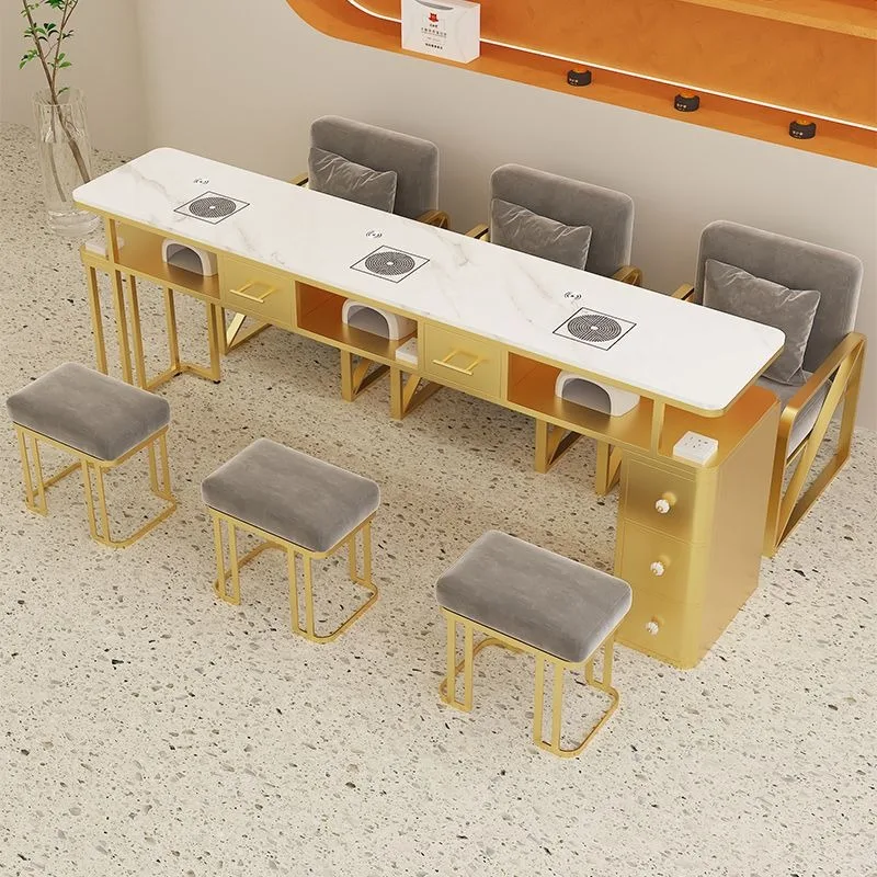 

Makeup European Nail Desk Drawers Organizer Beauty Marble Nail Desk Modern Reception Mesa Manicurista Manicure Furniture