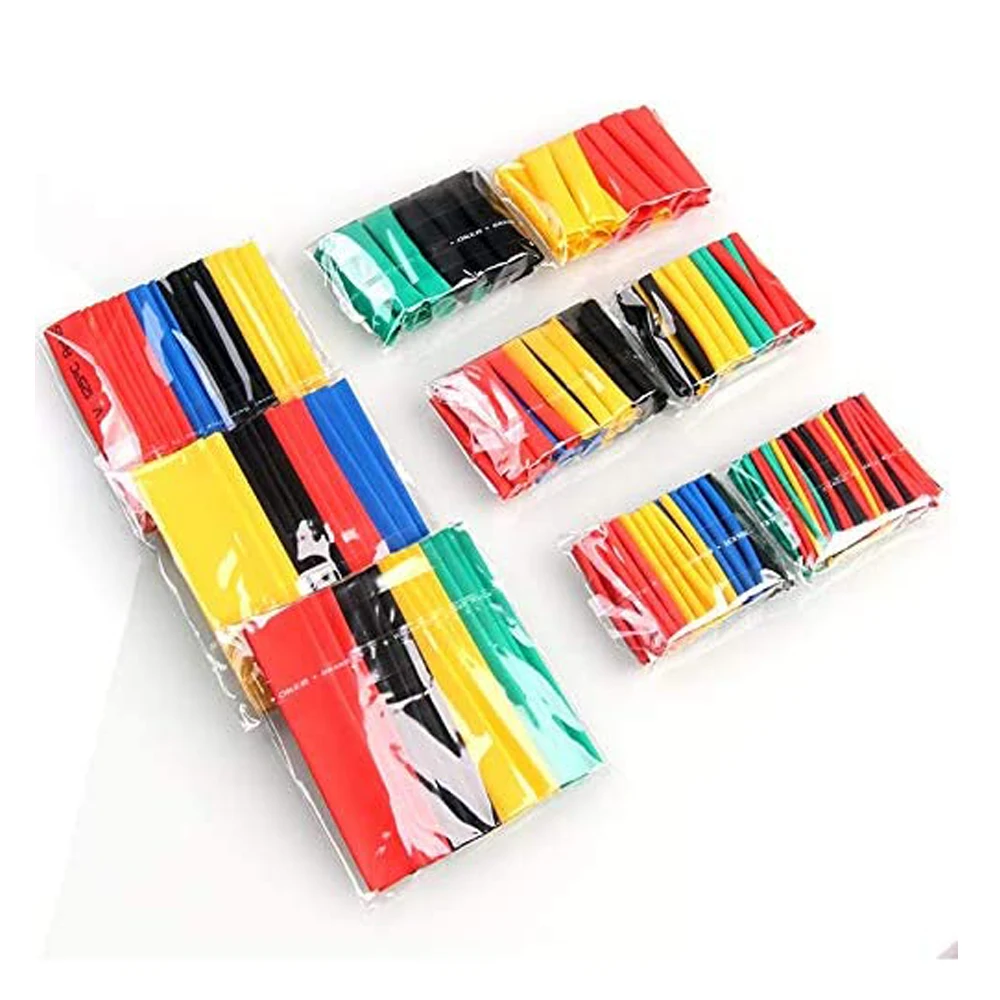 328pcs 2:1 Heat-shrink Tubing Thermoresistant Tube Heat Shrink Wrapping Kit Insulation Sleeving Electrical Connection Wire Cable