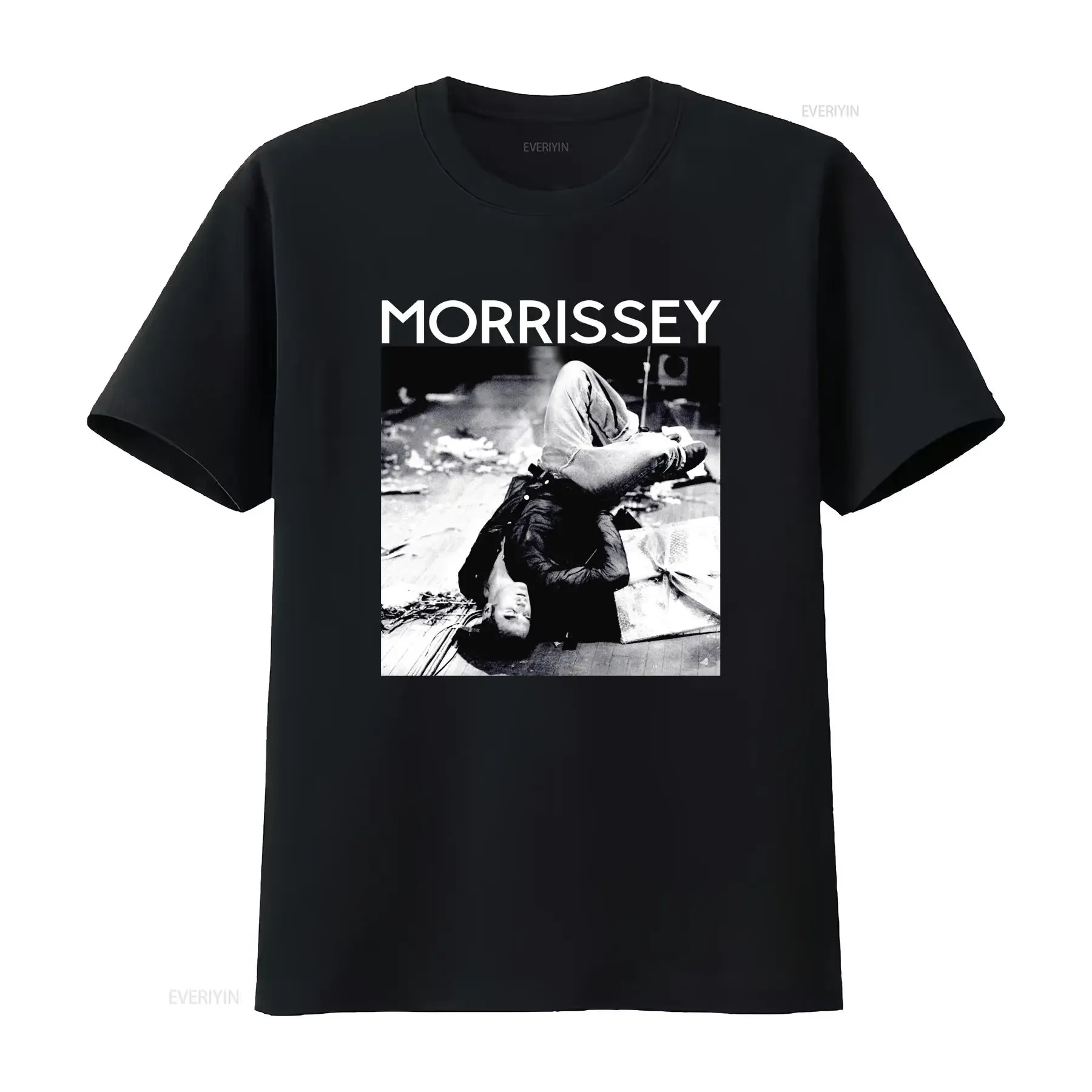 Offizielles Morrissey Live Scene T-Shirt Größe XXL The Smiths lange oder kurze Ärmel Vintage gewaschenes Mode-Top für den Alltag