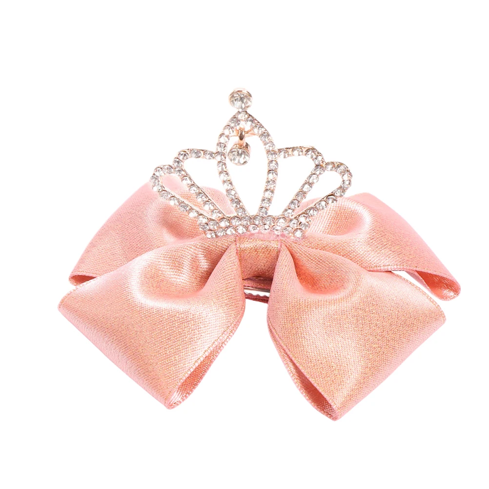 

3D Bow Clips For Girls Women Crystal Hairpins Elegant Party Birthday Decoration Crown Girls Barrettes Barrettes Pink Pcs