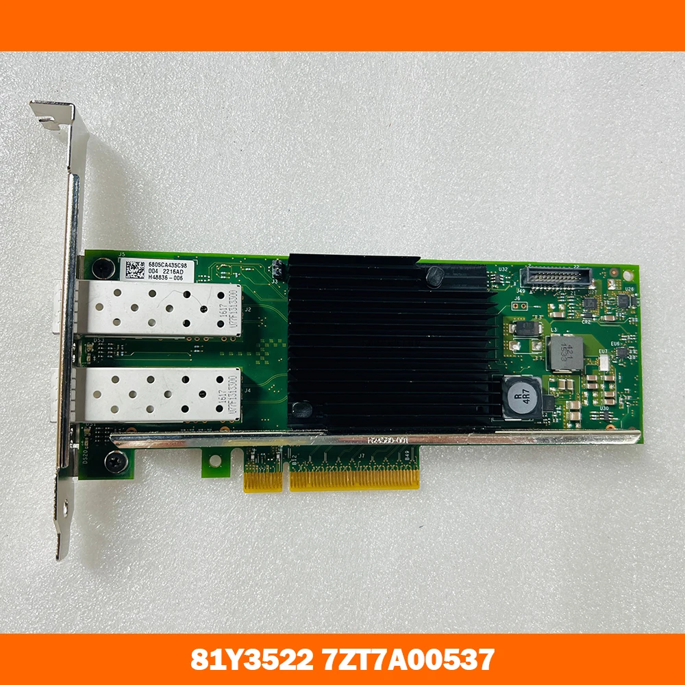 For INTEL X710-DA2 Dual 10 Gigabit Fiber Optic Network Card 81Y3522 7ZT7A00537 01DA902