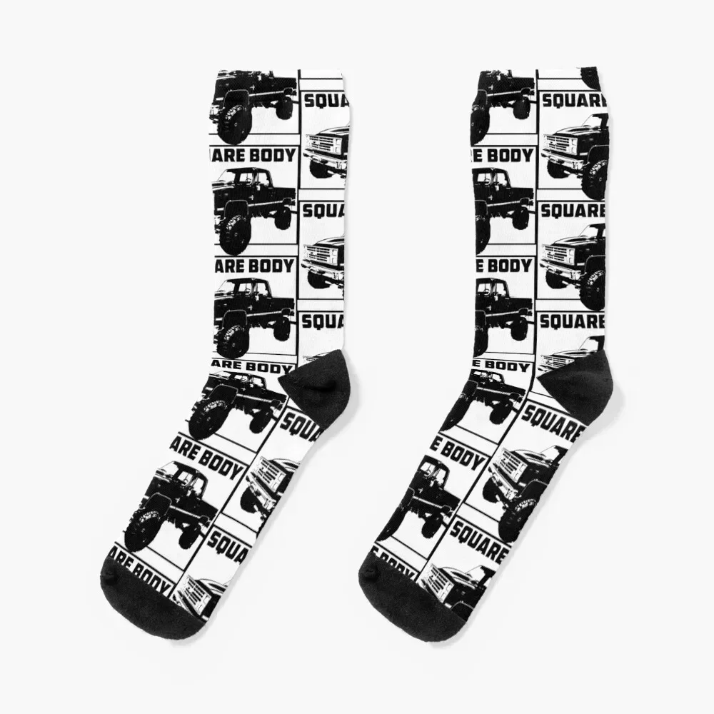 

K10 Silverado Square Body Truck Socks happy Soccer floor cycling Socks Women's Men's
