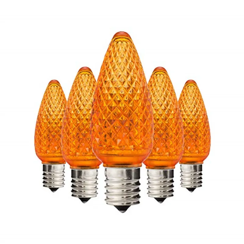 Outdoor 0.8W 110V C9 Faceted Bulbs C9 E17 LED Bulbs C9 Christmas Light Bulbs