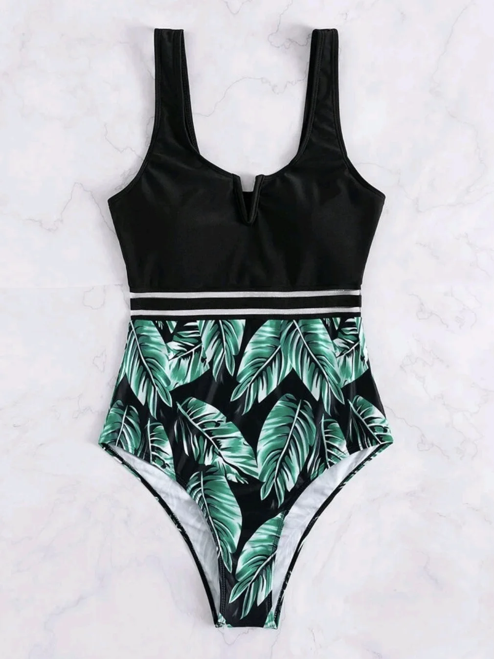 2022 Mesh Tape Swimsuit One Piece Sexy Swimwear Women Printed Bathing Suit Female Padded Swimming Summer Beachwear Bodysuit