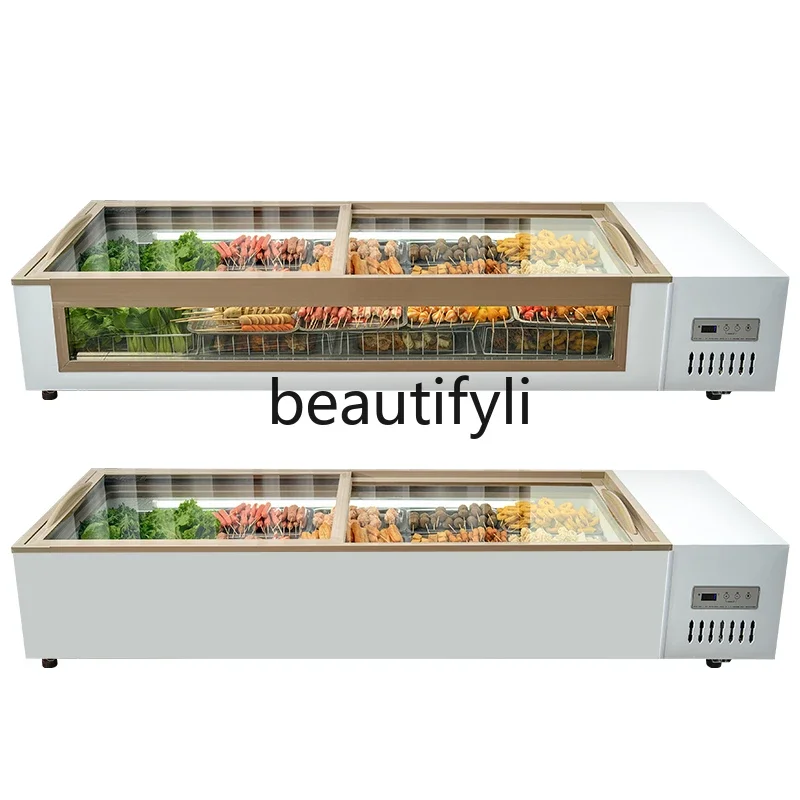 ตู้แช่แข็งกระจก A61 แบบตั้งโต๊ะเชิงพาณิชย์ ตู้แช่แข็งขนาดเล็ก ตู้โชว์แช่เย็น ตู้เก็บรักษาความสด ตู้สั่งซื้อ