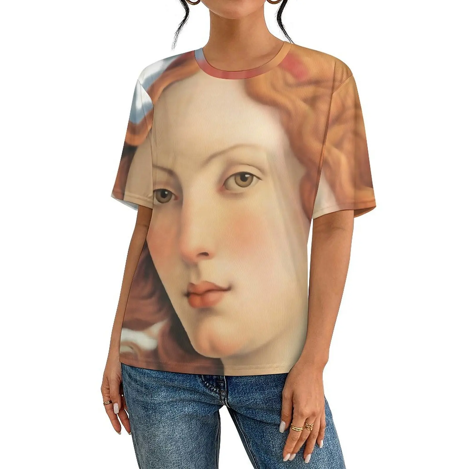 Summer T Shirt Venus by Sandro Botticelli T-Shirts Portrait of Goddess Street Style Hip Hop Tees Man Short Sleeve Oversized Tops