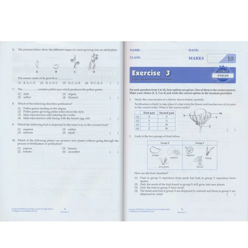 8 Volumes of Genuine SAP Learning/conquering Science Primary School Grades 1-6 Basic Improvement Version of English Textbooks