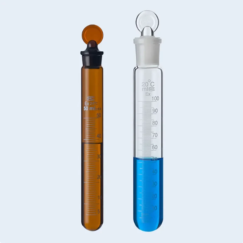 

10PCS Brown white test tube with stopper and scale 5/10/15/20/25/50/100ml thickened round bottom