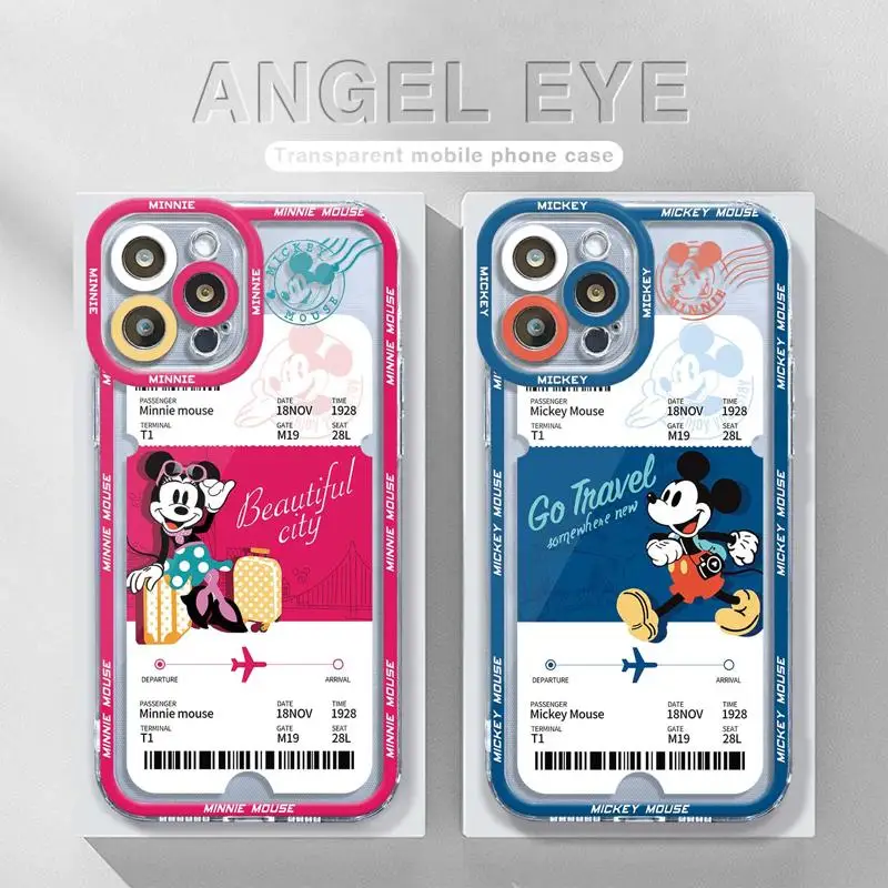 Mickey Minnie Donald Daisy Card Clear Phone Case For Apple iPhone 15 14 13 12 11 Pro Max 13 12 Mini XS XR X 7 8 6 6S Plus Cover