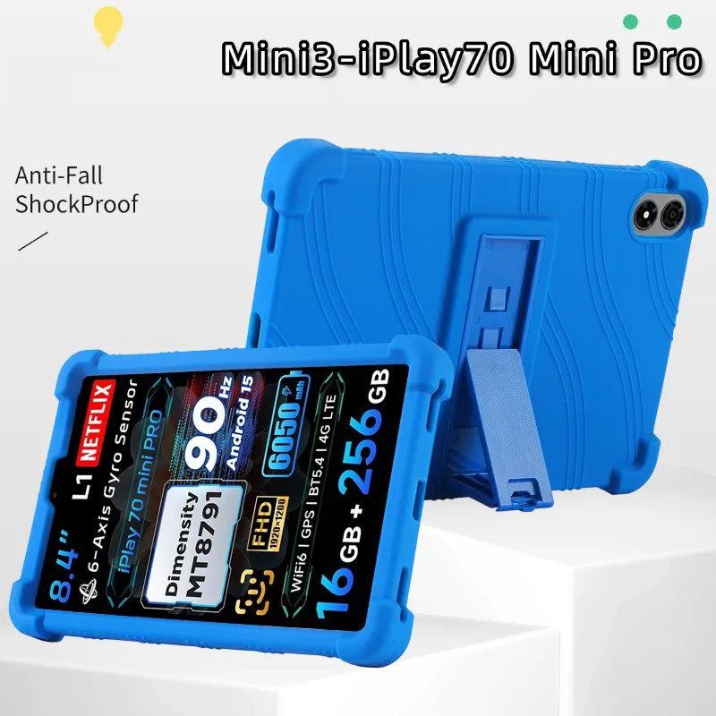 

Soft Silicone Case For Alldocube iPlay70 Mini Pro 70Mini Pro Mini3 Mini 3 Case 8.4" Adjustable Stand Tablet Protective Cover