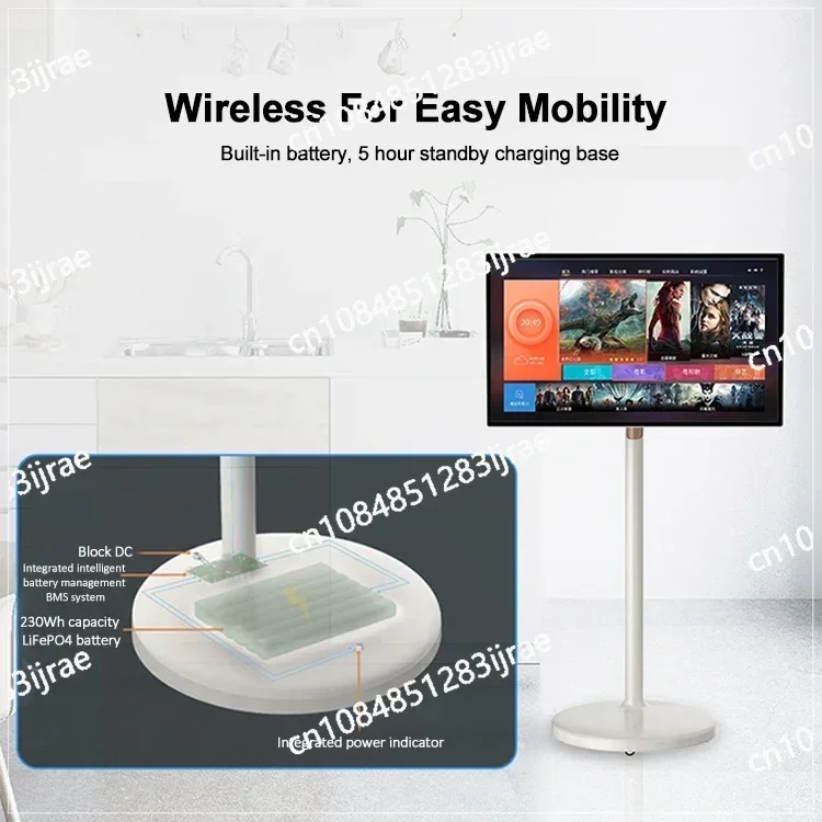 New Smart Touch Screen 21.5/27/32 Inch Stand by Me Wireless Display Android LCD Monitor With Built-in 5H Battery Life Moveable