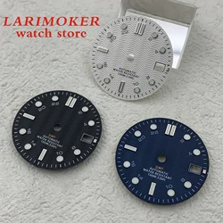 BLIGER 29mm Black blue-white dial C3 luminous fit NH34 sterile dial watch modification accessories