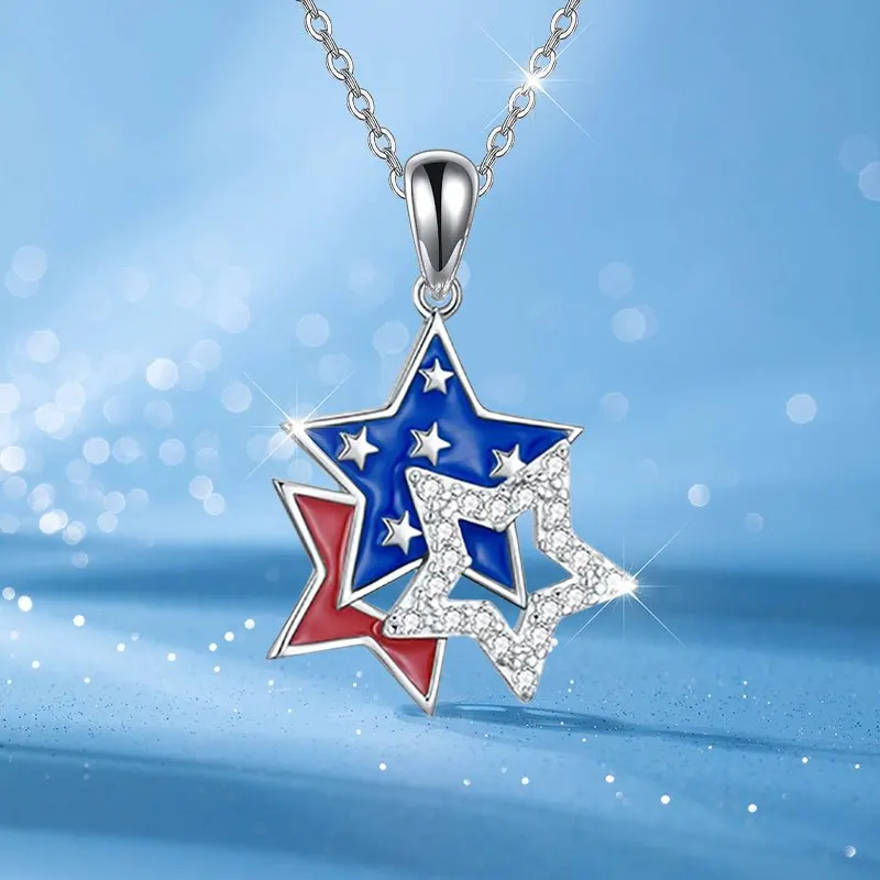 A stylish and luxurious necklace, perfect for Independence Day celebrations, in a unique and easy-to-design way. This versatile jewel makes a beautiful gift for Christmas and birthdays.