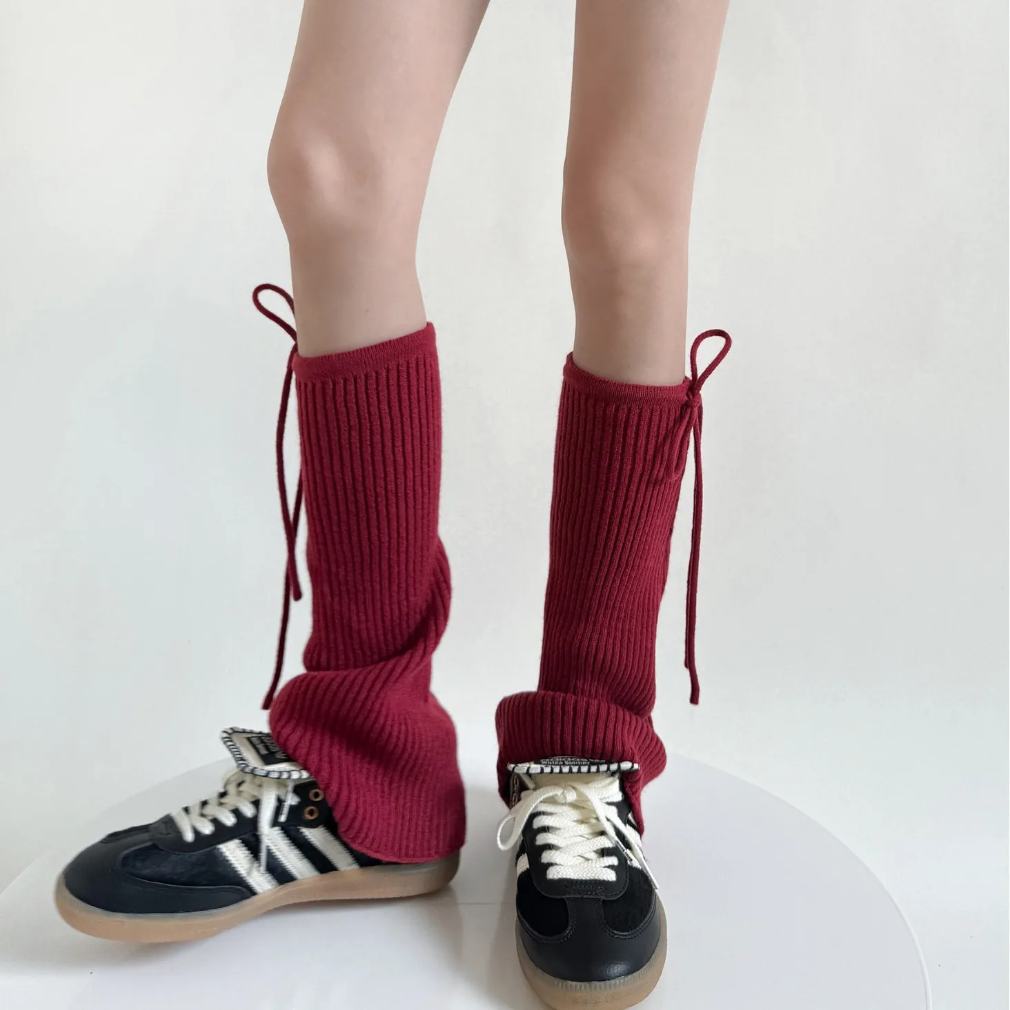 High-quality Leg Warmers Lolita Girl Loose Socks Women's Versatile Elephant Socks Strap Design Micro Flared Pile Leg Cover