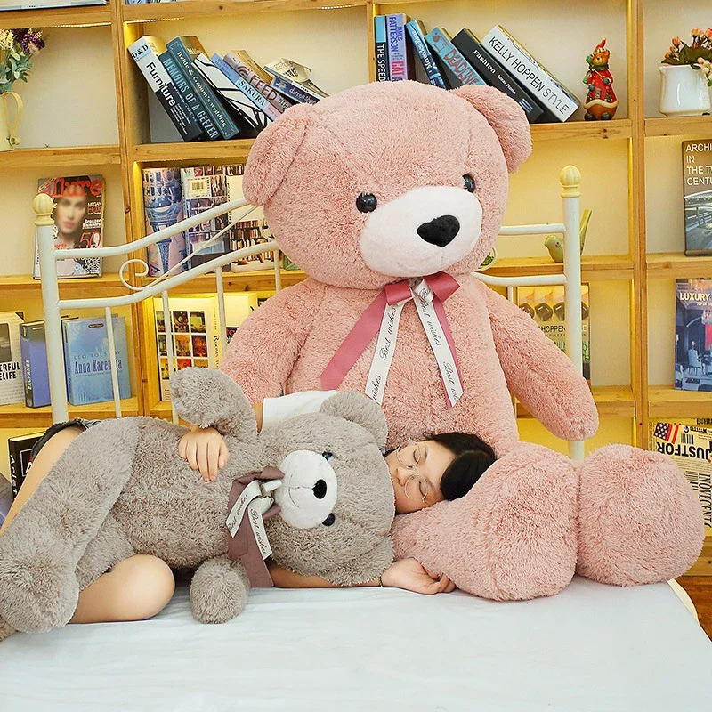 

Giant 100/80cm Bear Plush Toys for Valentine's Day Gift Soft Animal Cushion Bear Super Big Hugging Pillow Girls Birthday Gift