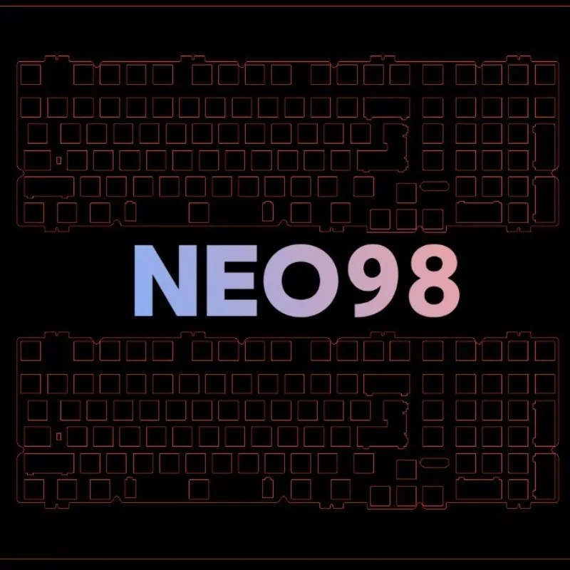Neo98 Keyboard Positioning Plate Custom Aluminum Copper Steel Carbon Fiber FR4 Pei Pom Pc for Mechanical Keyboard Accessories