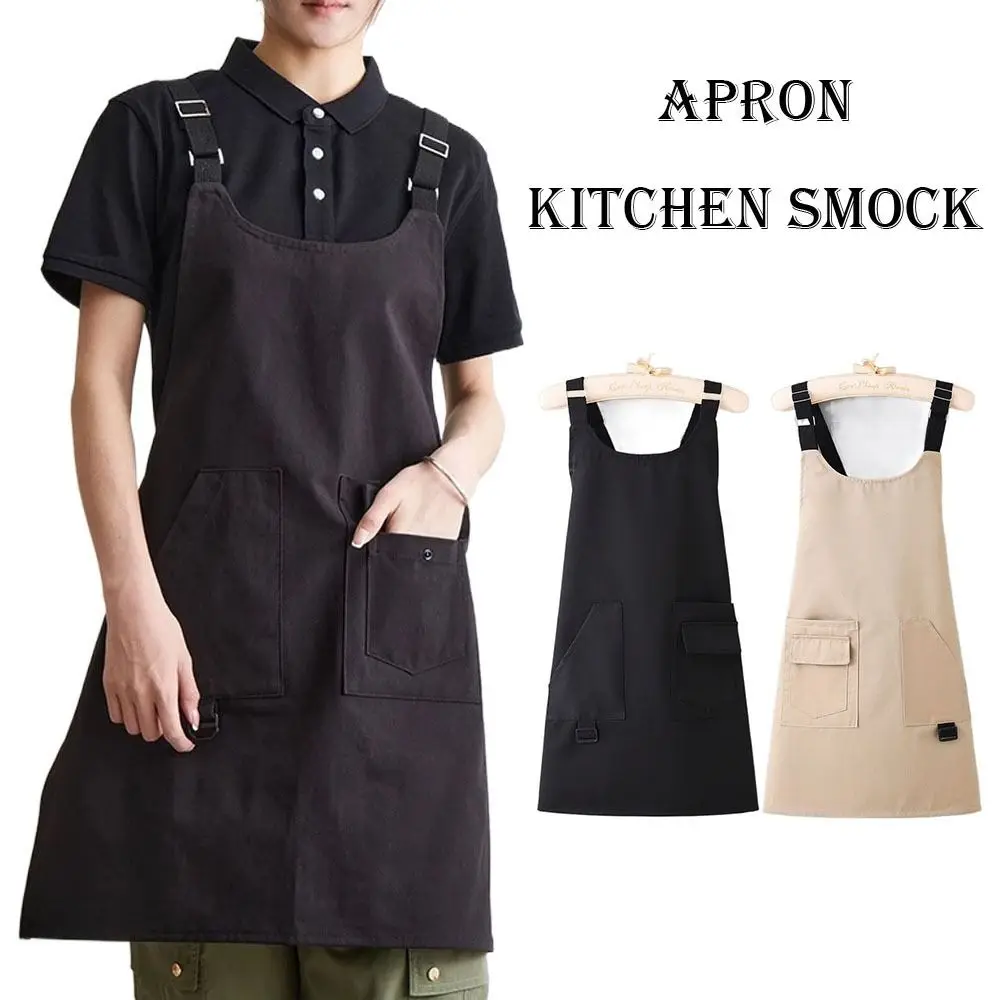 Fashion Strap Style Apron Anti-fouling Sleeveless Kitchen Smock Waterproof Hotel Restaurant Chef Barbecue Apron