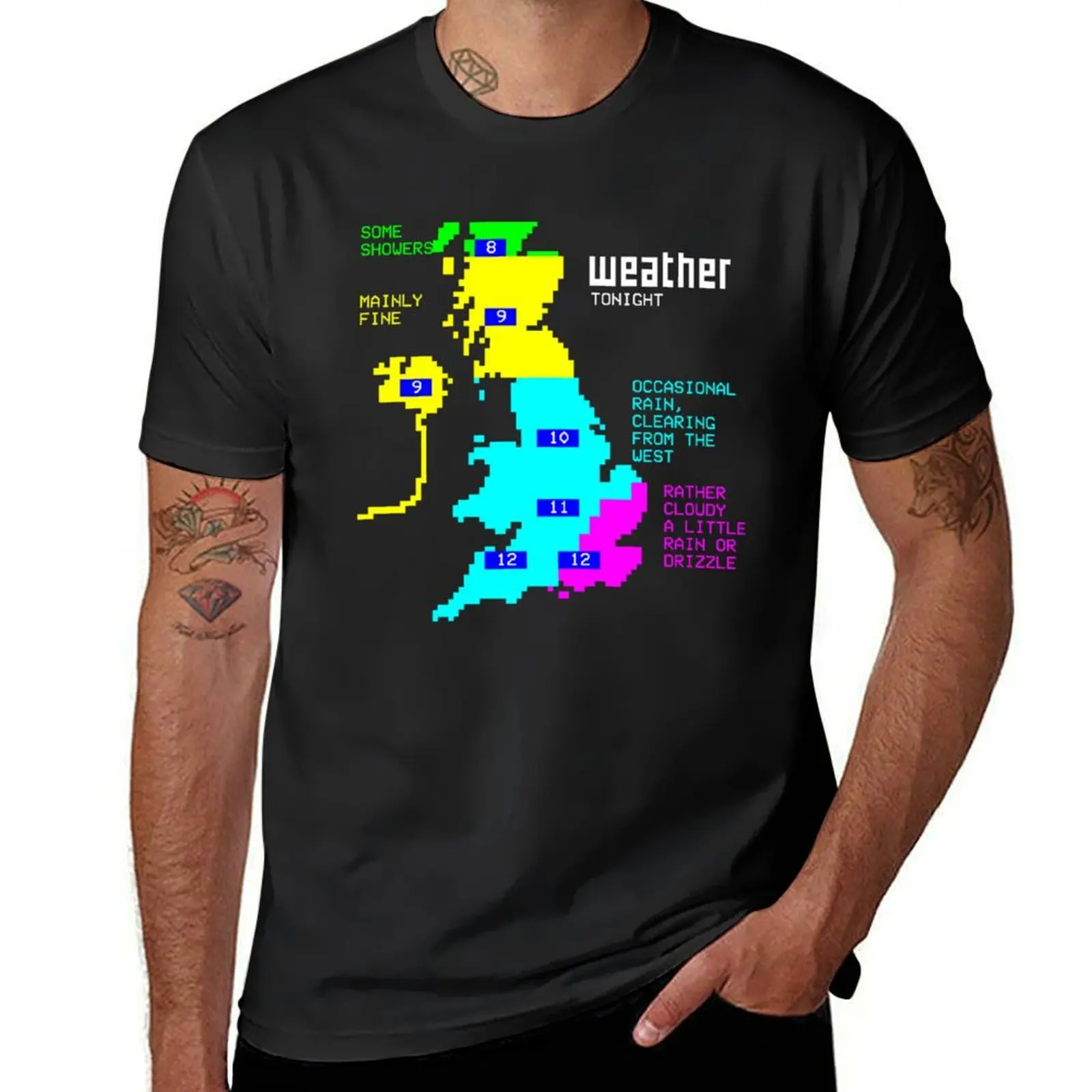 

Retro Weather Forecast T-Shirt summer tops summer clothes slim fit t shirts for men