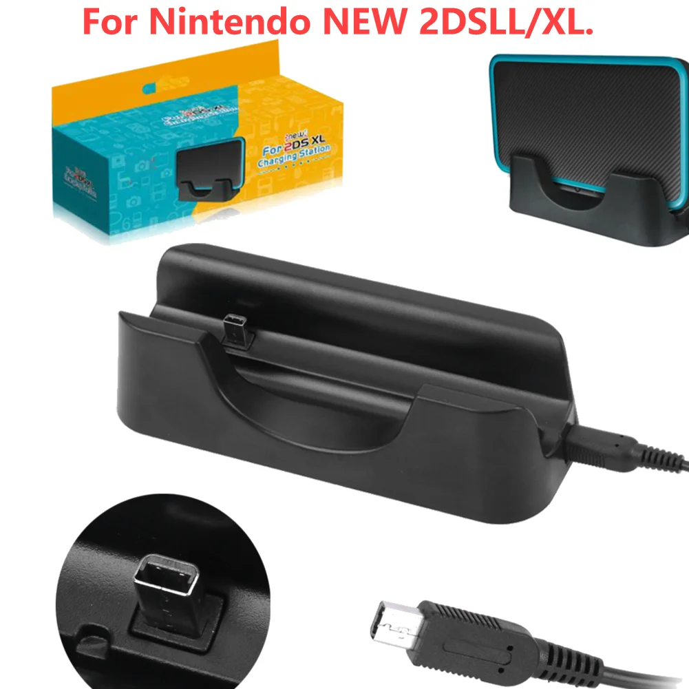 USB Charging Stand Dock Station For Nintendo NEW 2DS LL XL Console Support Bracket Holder USB Cable Charging Display Dock Stands