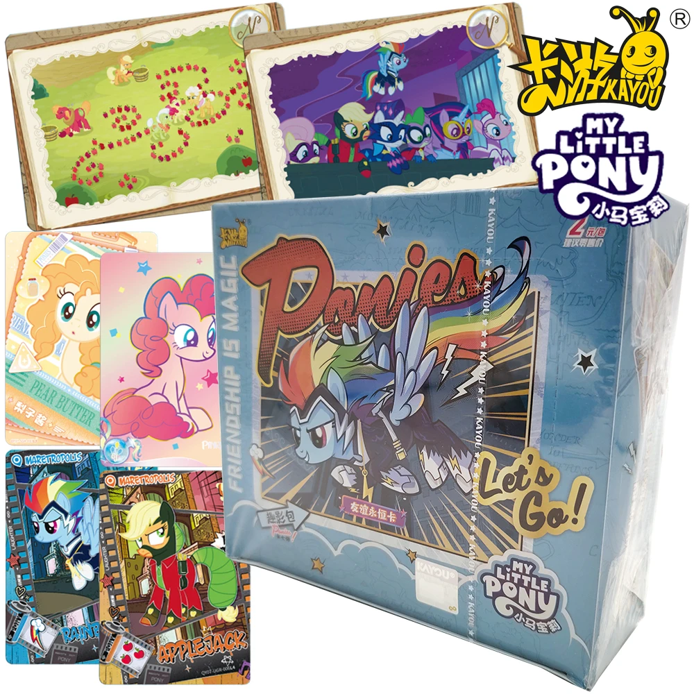 

New KAYOU Genuine My Little Pony Collection Card Popular Animated Protagonist Twilight Sparkle Apple Jack Fun Card Desktop Toy
